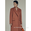 Anpassad Kvinnor Minimalism Ren Färg Long Trench Coat